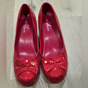 Ellie Sparkling Red Sequin Heels